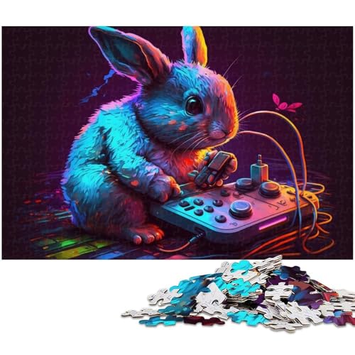 Puzzle für Erwachsene, 1000 Teile, Kaninchen-Spiel, Spielzeug, Lernspiele, Stressabbau, Geschenk für Geburtstage, Größe 50 x 75 cm Puzzle für Erwachsene, 1000 Teile, Kaninchen-Spiel, Spielzeug, Lernspiele, Stressabbau, Geschenk für Geburtstage, Größe 50 x 75 cm von LLONGKT