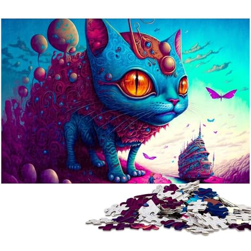 Puzzle für Erwachsene, 1000 Teile, Katze, süßes Tier-Denkspiel, ganze Familie, Größe 50 x 75 cm Puzzle für Erwachsene, 1000 Teile, Katze, süßes Tier-Denkspiel, ganze Familie, Größe 50 x 75 cm von LLONGKT