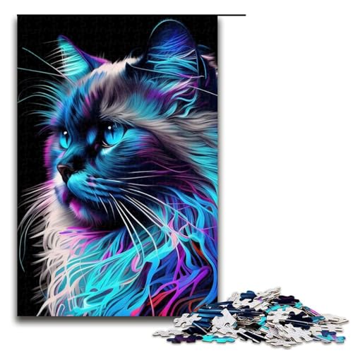 Puzzle für Erwachsene, 1000 Teile, Katzen-Pop-Art-Tiergesicht, Lernspiele für Zuhause, DIY-Spielzeug, Lernspiel für Geburtstag, Weihnachten, Größe 50 x 75 cm Puzzle für Erwachsene, 1000 Teile, Katzen-Pop-Art-Tiergesicht, Lernspiele für Zuhause, DIY-Spielzeug, Lernspiel für Geburtstag, Weihnachten, Größe 50 x 75 cm von LLONGKT