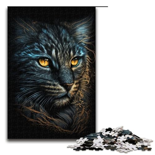 Puzzle für Erwachsene, 1000 Teile, Katzen-Puzzle, Spielzeug, Lernspiele, Stressabbau, EIN Kunstwerk, Größe 50 x 75 cm Puzzle für Erwachsene, 1000 Teile, Katzen-Puzzle, Spielzeug, Lernspiele, Stressabbau, EIN Kunstwerk, Größe 50 x 75 cm von LLONGKT