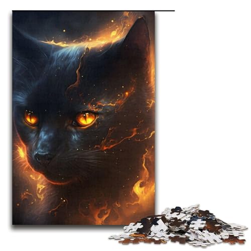 Puzzle für Erwachsene, 1000 Teile, Katzen-Puzzle, Spielzeug zum Stressabbau, schwierige Herausforderung, Größe 38 x 26 cm von LLONGKT