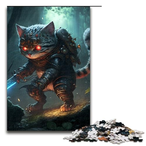 Puzzle für Erwachsene, 1000 Teile, Katzen-Puzzle für die Heimdekoration, Größe 50 x 75 cm von LLONGKT