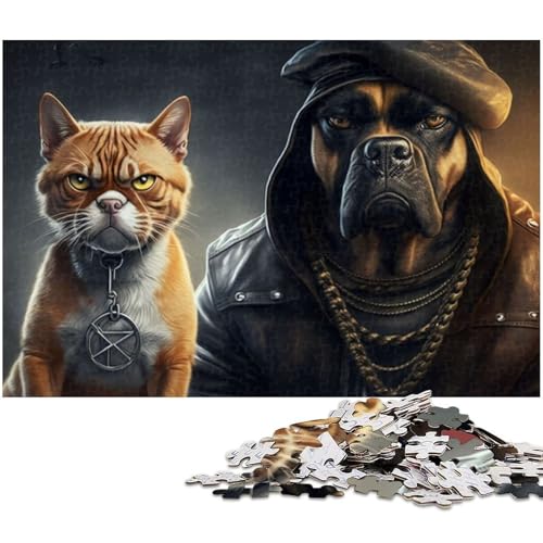 Puzzle für Erwachsene, 1000 Teile, Katzen- und Hunde-Denkspiel, ganze Familie, Größe 50 x 75 cm Puzzle für Erwachsene, 1000 Teile, Katzen- und Hunde-Denkspiel, ganze Familie, Größe 50 x 75 cm von LLONGKT