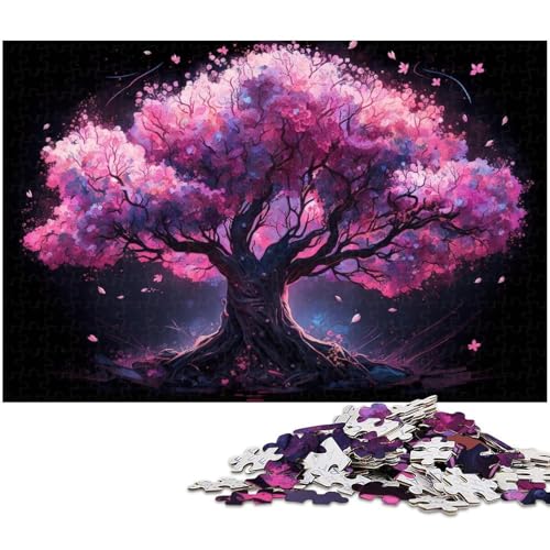 Puzzle für Erwachsene, 1000 Teile, Kirschblütenbaum. Anspruchsvolles Spiel, ganze Familie, Größe 50 x 75 cm von LLONGKT