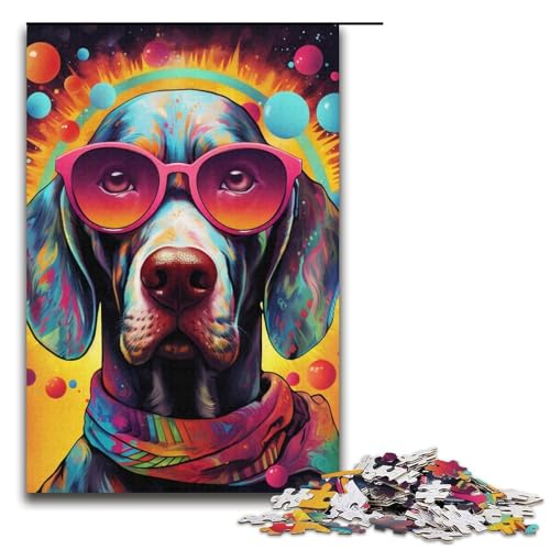Puzzle für Erwachsene, 1000 Teile, Kopfhörer, Hunde-Puzzle, Geschenke, Familienspiel, Stressabbau, schwierige Herausforderung, Größe 38 x 26 cm Puzzle für Erwachsene, 1000 Teile, Kopfhörer, Hunde-Puzzle, Geschenke, Familienspiel, Stressabbau, schwierige Herausforderung, Größe 38 x 26 cm von LLONGKT