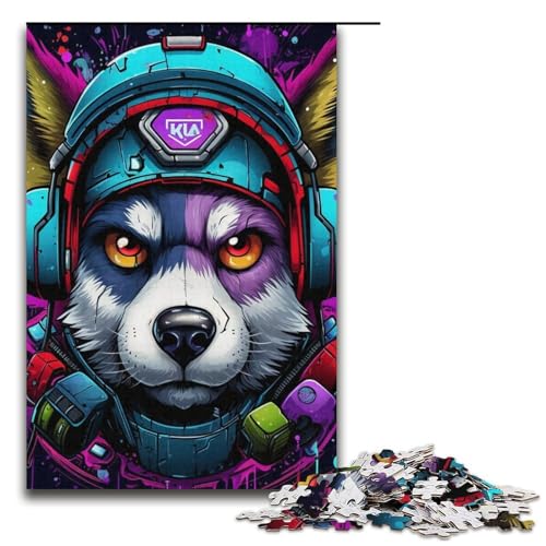 Puzzle für Erwachsene, 1000 Teile, Kopfhörer, Hunde-Puzzle, Lernspiel, Herausforderung, Spielzeug, Geschenke für Freunde und Familie, Größe 38 x 26 cm Puzzle für Erwachsene, 1000 Teile, Kopfhörer, Hunde-Puzzle, Lernspiel, Herausforderung, Spielzeug, Geschenke für Freunde und Familie, Größe 38 x 26 cm von LLONGKT