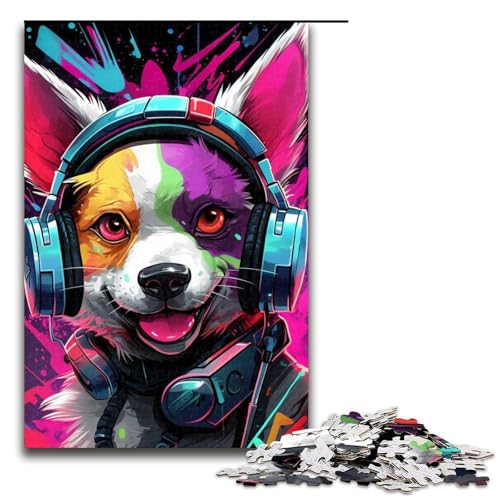 Puzzle für Erwachsene, 1000 Teile, Kopfhörer, Hunde-Puzzle, Lernspiele für Zuhause, DIY-Spielzeug, Weihnachtswunschliste mit Weihnachtsmann, Größe 50 x 75 cm Puzzle für Erwachsene, 1000 Teile, Kopfhörer, Hunde-Puzzle, Lernspiele für Zuhause, DIY-Spielzeug, Weihnachtswunschliste mit Weihnachtsmann, Größe 50 x 75 cm von LLONGKT