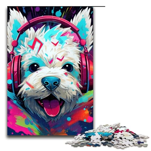 Puzzle für Erwachsene, 1000 Teile, Kopfhörer, Hunde-Puzzle, Lernspiele für Zuhause, DIY-Spielzeug, Weihnachtswunschliste mit Weihnachtsmann, Größe 50 x 75 cm Puzzle für Erwachsene, 1000 Teile, Kopfhörer, Hunde-Puzzle, Lernspiele für Zuhause, DIY-Spielzeug, Weihnachtswunschliste mit Weihnachtsmann, Größe 50 x 75 cm von LLONGKT
