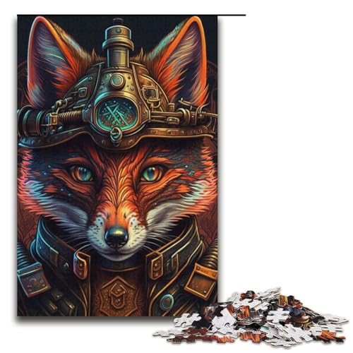 Puzzle für Erwachsene, 1000 Teile, Kriegerfuchs-Puzzle, Lernpuzzle für die Heimdekoration, Größe 38 x 26 cm von LLONGKT