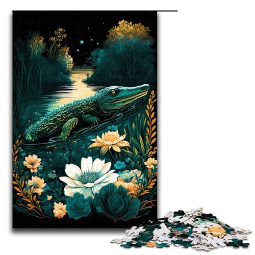 Puzzle für Erwachsene, 1000 Teile, Krokodil, Zauberwelt, Lernspiele für Zuhause, DIY-Spielzeug, Lernspiel für Geburtstag, Weihnachten, Größe 50 x 75 cm Puzzle für Erwachsene, 1000 Teile, Krokodil, Zauberwelt, Lernspiele für Zuhause, DIY-Spielzeug, Lernspiel für Geburtstag, Weihnachten, Größe 50 x 75 cm von LLONGKT