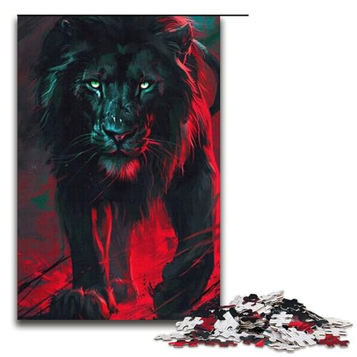 Puzzle für Erwachsene, 1000 Teile, Kunst-Löwen-Puzzle, Geschenke, einzigartige Geburtstagsgröße, 38 x 26 cm Puzzle für Erwachsene, 1000 Teile, Kunst-Löwen-Puzzle, Geschenke, einzigartige Geburtstagsgröße, 38 x 26 cm von LLONGKT