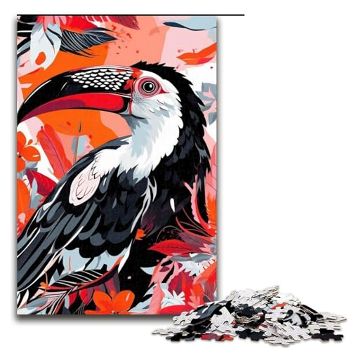 Puzzle für Erwachsene, 1000 Teile, Kunst-Tukan-Puzzle für Erwachsene, Holzpuzzle für Sommerliebhaber, Größe 50 x 75 cm Puzzle für Erwachsene, 1000 Teile, Kunst-Tukan-Puzzle für Erwachsene, Holzpuzzle für Sommerliebhaber, Größe 50 x 75 cm von LLONGKT