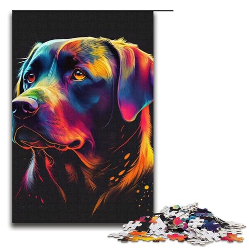 Puzzle für Erwachsene, 1000 Teile, Labrador, buntes Puzzle – anspruchsvolles Spiel, tolles Geschenk für Spiele, geeignet für und Jugendliche ab 14 Jahren, Größe 38 x 26 cm Puzzle für Erwachsene, 1000 Teile, Labrador, buntes Puzzle – anspruchsvolles Spiel, tolles Geschenk für Spiele, geeignet für und Jugendliche ab 14 Jahren, Größe 38 x 26 cm von LLONGKT