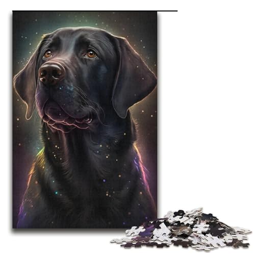 Puzzle für Erwachsene, 1000 Teile, Labrador Retriever, Puzzle, Spielzeug, Denkspiel, Geburtstagsgeschenk, Geschenke, Wandkunst (Größe 38 x 26 cm) von LLONGKT