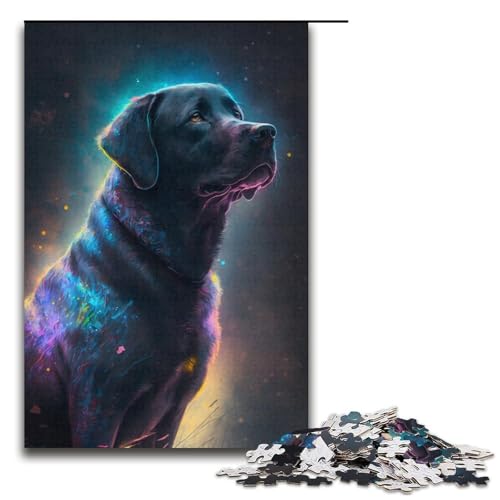 Puzzle für Erwachsene, 1000 Teile, Labrador Retriever-Hund, Lernspiele, Heimdekoration, Puzzle, Analyse und Logik (Größe 38 x 26 cm) von LLONGKT