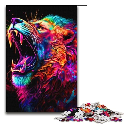 Puzzle für Erwachsene, 1000 Teile, Löwe, Lernspiele für Zuhause, DIY-Spielzeug, Lernspiel für Geburtstag, Weihnachten, Größe 38 x 26 cm Puzzle für Erwachsene, 1000 Teile, Löwe, Lernspiele für Zuhause, DIY-Spielzeug, Lernspiel für Geburtstag, Weihnachten, Größe 38 x 26 cm von LLONGKT