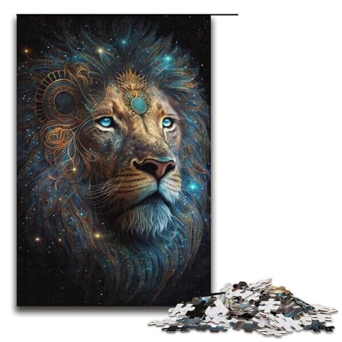 Puzzle für Erwachsene, 1000 Teile, Löwe, Puzzle, Spielzeug, Lernspiele, Stressabbau, EIN Kunstwerk, Größe 38 x 26 cm Puzzle für Erwachsene, 1000 Teile, Löwe, Puzzle, Spielzeug, Lernspiele, Stressabbau, EIN Kunstwerk, Größe 38 x 26 cm von LLONGKT