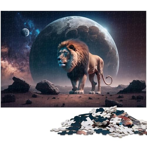 Puzzle für Erwachsene, 1000 Teile, Löwen-Denkspiel, ganze Familie, Größe 50 x 75 cm von LLONGKT