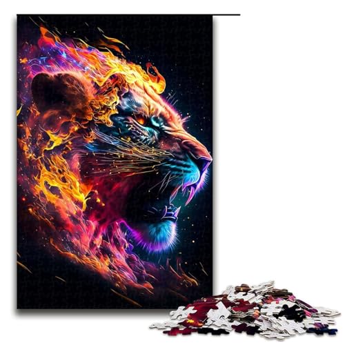 Puzzle für Erwachsene, 1000 Teile, Löwen-Puzzle, Lernspiele, Heimdekoration, Puzzlegröße 50 x 75 cm von LLONGKT