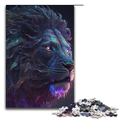 Puzzle für Erwachsene, 1000 Teile, Löwen-Puzzle – anspruchsvolles Spiel, tolles Geschenk für Spiele, geeignet für Kinder und Jugendliche ab 14 Jahren, Größe 38 x 26 cm von LLONGKT