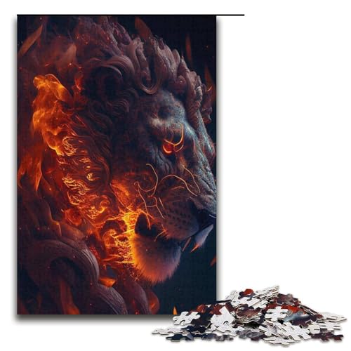 Puzzle für Erwachsene, 1000 Teile, Löwenspielzeug, Denkspiel, einzigartiges Herausforderungsspiel, Größe 38 x 26 cm Puzzle für Erwachsene, 1000 Teile, Löwenspielzeug, Denkspiel, einzigartiges Herausforderungsspiel, Größe 38 x 26 cm von LLONGKT