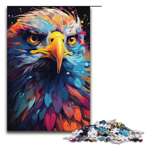 Puzzle für Erwachsene, 1000 Teile, Malen, Farbe, Adler, Spaß für die ganze Familie, herausfordernd zu vervollständigen, Aber lustig und humorvoll (Größe 38 x 26 cm) von LLONGKT
