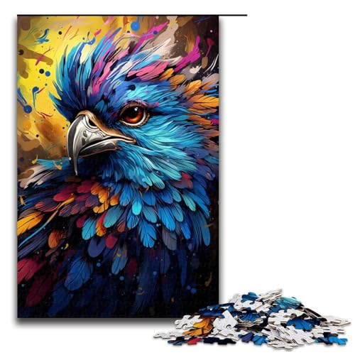Puzzle für Erwachsene, 1000 Teile, Malen, Farbe, Vogel, Lernpuzzle, tolles Geschenk für Spiele (Größe 50 x 75 cm) von LLONGKT