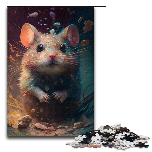 Puzzle für Erwachsene, 1000 Teile, Maus-Mal-Puzzle, Weihnachts- und Geburtstagsgeschenk, geeignet für Kinder und Jugendliche ab 14 Jahren (Größe 50 x 75 cm) von LLONGKT