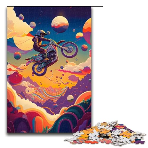 Puzzle für Erwachsene, 1000 Teile, Motorcross-Puzzle, Familiendekoration, Größe 50 x 75 cm von LLONGKT