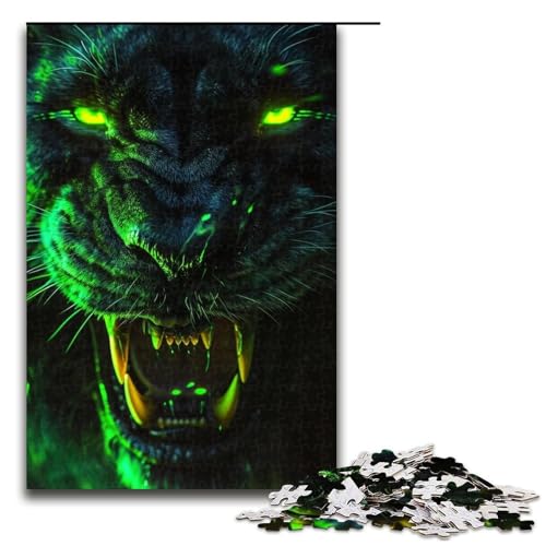 Puzzle für Erwachsene, 1000 Teile, Mutant Emerald Lions, Puzzle – anspruchsvolles Spiel, tolles Geschenk für Spiele, geeignet für und Jugendliche ab 14 Jahren, Größe 50 x 75 cm von LLONGKT