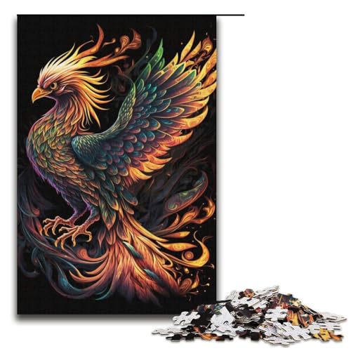 Puzzle für Erwachsene, 1000 Teile, Mysteriöser Phönix, anspruchsvolles Spiel, Größe 38 x 26 cm von LLONGKT