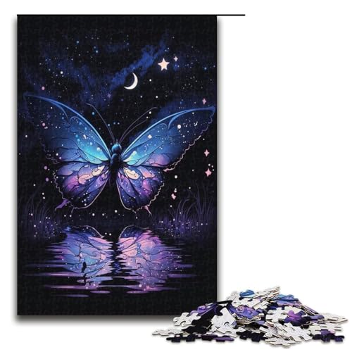 Puzzle für Erwachsene, 1000 Teile, Mystery Butterfly-Puzzles für Holzpuzzle, tolles Geschenk für Erwachsene (Größe 50 x 75 cm) von LLONGKT