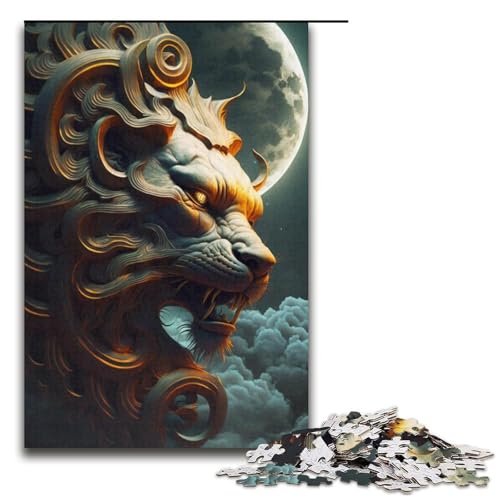 Puzzle für Erwachsene, 1000 Teile, Mystischer Mondlöwe, Lernspiele für Zuhause, DIY-Spielzeug, Lernspiel für Geburtstag, Weihnachten, Größe 38 x 26 cm Puzzle für Erwachsene, 1000 Teile, Mystischer Mondlöwe, Lernspiele für Zuhause, DIY-Spielzeug, Lernspiel für Geburtstag, Weihnachten, Größe 38 x 26 cm von LLONGKT