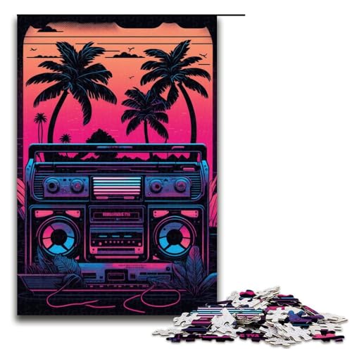 Puzzle für Erwachsene, 1000 Teile, Neon-Landschaftspuzzle, Wichtelgeschenke für Teenager ab 14 Jahren (Größe 50 x 75 cm) von LLONGKT
