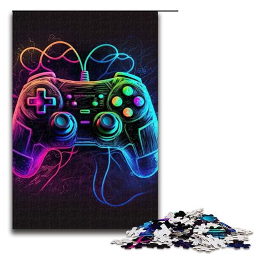 Puzzle für Erwachsene, 1000 Teile, Neon-Spiel, Puzzle für Lernspiele, Herausforderung, Spielzeug, Geschenke für Freunde und Familie, Größe 50 x 75 cm von LLONGKT