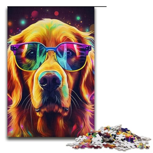 Puzzle für Erwachsene, 1000 Teile, Neonbrille, Hund, Lernspiele für Zuhause, DIY-Spielzeug, Lernspiel für Geburtstag, Weihnachten, Größe 38 x 26 cm Puzzle für Erwachsene, 1000 Teile, Neonbrille, Hund, Lernspiele für Zuhause, DIY-Spielzeug, Lernspiel für Geburtstag, Weihnachten, Größe 38 x 26 cm von LLONGKT