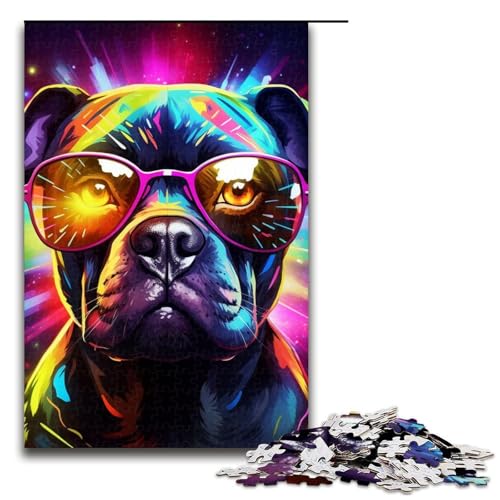 Puzzle für Erwachsene, 1000 Teile, Neonbrille, Hund, Lernspiele für Zuhause, DIY-Spielzeug, Lernspiel für Geburtstag, Weihnachten, Größe 50 x 75 cm Puzzle für Erwachsene, 1000 Teile, Neonbrille, Hund, Lernspiele für Zuhause, DIY-Spielzeug, Lernspiel für Geburtstag, Weihnachten, Größe 50 x 75 cm von LLONGKT