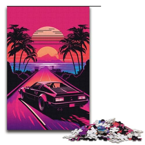 Puzzle für Erwachsene, 1000 Teile, Neonlandschaft, Puzzle, Spielzeug, Denkspiel, Geburtstagsgeschenk, Geschenke, Wandkunst (Größe 38 x 26 cm) von LLONGKT