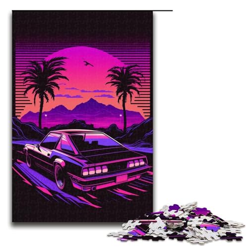 Puzzle für Erwachsene, 1000 Teile, Neonlandschaft, Puzzle, Spielzeug, Denkspiel, Geburtstagsgeschenk, Geschenke, Wandkunst (Größe 50 x 75 cm) von LLONGKT