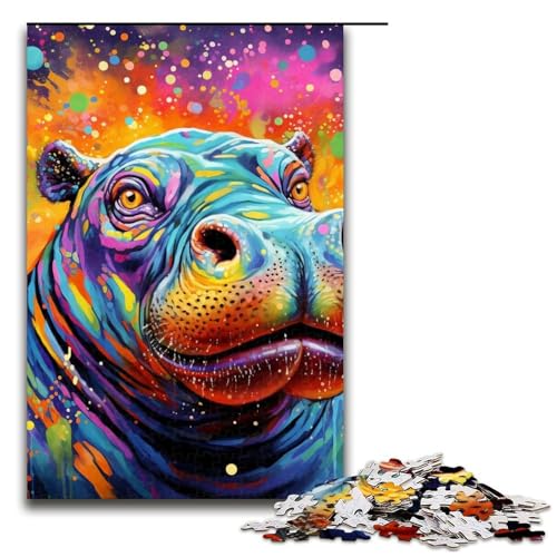 Puzzle für Erwachsene, 1000 Teile, Nilpferd-Spielzeug, Denkspiel, einzigartiges Herausforderungsspiel, Größe 50 x 75 cm Puzzle für Erwachsene, 1000 Teile, Nilpferd-Spielzeug, Denkspiel, einzigartiges Herausforderungsspiel, Größe 50 x 75 cm von LLONGKT
