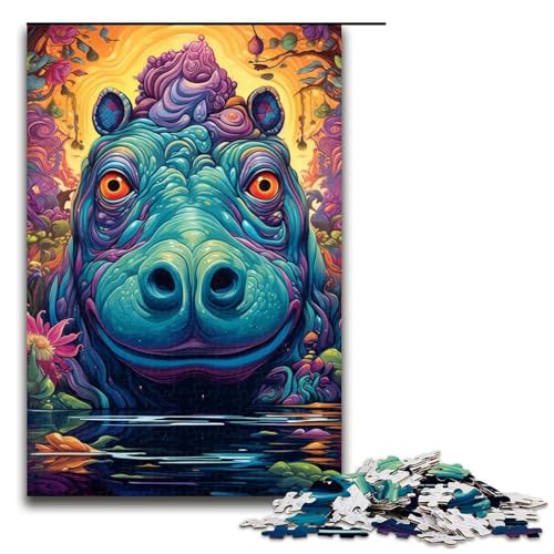 Puzzle für Erwachsene, 1000 Teile, Nilpferd-Spielzeug, Lernspiele, Stressabbau, Verbesserung des Gedächtnisses, Größe 50 x 75 cm Puzzle für Erwachsene, 1000 Teile, Nilpferd-Spielzeug, Lernspiele, Stressabbau, Verbesserung des Gedächtnisses, Größe 50 x 75 cm von LLONGKT