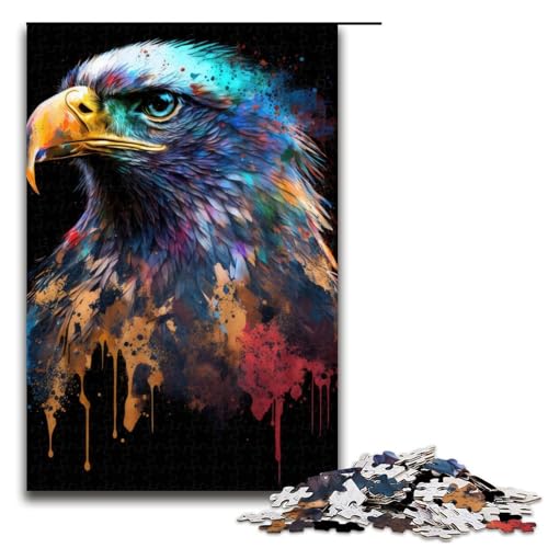 Puzzle für Erwachsene, 1000 Teile, Paintsplash Eagle, Lernspiele für Zuhause, DIY-Spielzeug, Lernspiel für Geburtstag, Weihnachten, Größe 50 x 75 cm Puzzle für Erwachsene, 1000 Teile, Paintsplash Eagle, Lernspiele für Zuhause, DIY-Spielzeug, Lernspiel für Geburtstag, Weihnachten, Größe 50 x 75 cm von LLONGKT