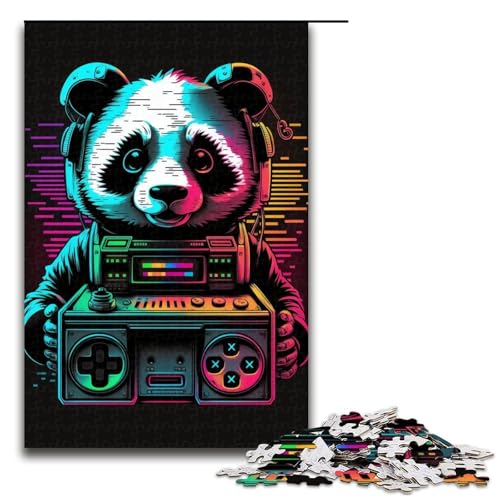 Puzzle für Erwachsene, 1000 Teile, Panda-Puzzle, Spielzeug, Denkspiel, Geburtstagsgeschenk, Geschenke, Wandkunst (Größe 50 x 75 cm) von LLONGKT