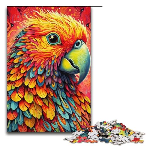 Puzzle für Erwachsene, 1000 Teile, Papageien-Puzzle, Geschenke, lustige Puzzles für Teenager ab 14 Jahren, Größe 38 x 26 cm von LLONGKT