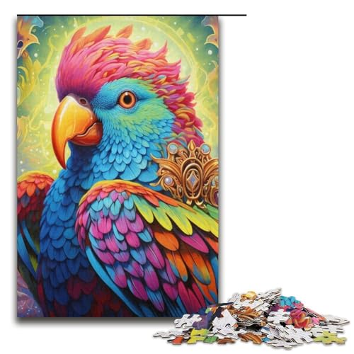 Puzzle für Erwachsene, 1000 Teile, Papageien-Puzzle, Lernen, pädagogisches lustiges Geschenk, Größe 38 x 26 cm von LLONGKT