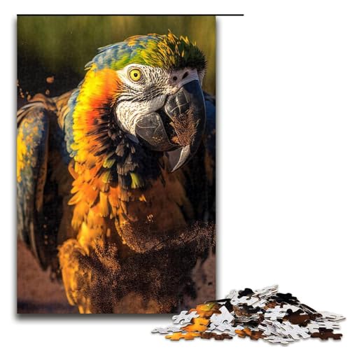 Puzzle für Erwachsene, 1000 Teile, Papageien-Puzzlespiel, ganze Familie, Größe 50 x 75 cm von LLONGKT
