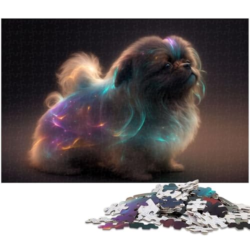 Puzzle für Erwachsene, 1000 Teile, Pekingese-Puzzle, Eltern-Kind-Interaktion, geeignet für Jugendliche ab 14 Jahren von LLONGKT
