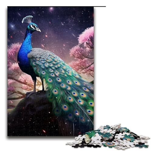 Puzzle für Erwachsene, 1000 Teile, Pfauenblumen-Puzzle – anspruchsvolles Spiel, tolles Geschenk für Spiele, geeignet für und Jugendliche ab 14 Jahren, Größe 50 x 75 cm Puzzle für Erwachsene, 1000 Teile, Pfauenblumen-Puzzle – anspruchsvolles Spiel, tolles Geschenk für Spiele, geeignet für und Jugendliche ab 14 Jahren, Größe 50 x 75 cm von LLONGKT