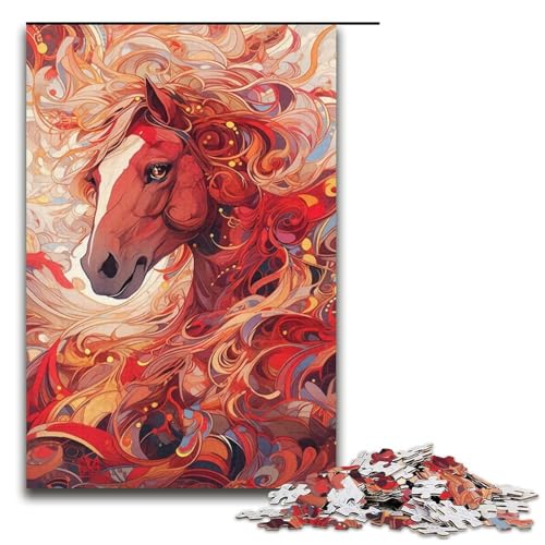Puzzle für Erwachsene, 1000 Teile, Pferd, Puzzle, Spielzeug, Lernspiele, Stressabbau, EIN Kunstwerk, Größe 38 x 26 cm Puzzle für Erwachsene, 1000 Teile, Pferd, Puzzle, Spielzeug, Lernspiele, Stressabbau, EIN Kunstwerk, Größe 38 x 26 cm von LLONGKT