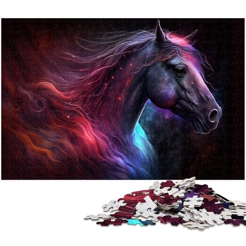 Puzzle für Erwachsene, 1000 Teile, Pferde-Puzzle, Denkspiel, Spaß für zu Hause, Aktivitäten, Geburtstagsgeschenk, Reisegeschenk, Größe 50 x 75 cm Puzzle für Erwachsene, 1000 Teile, Pferde-Puzzle, Denkspiel, Spaß für zu Hause, Aktivitäten, Geburtstagsgeschenk, Reisegeschenk, Größe 50 x 75 cm von LLONGKT